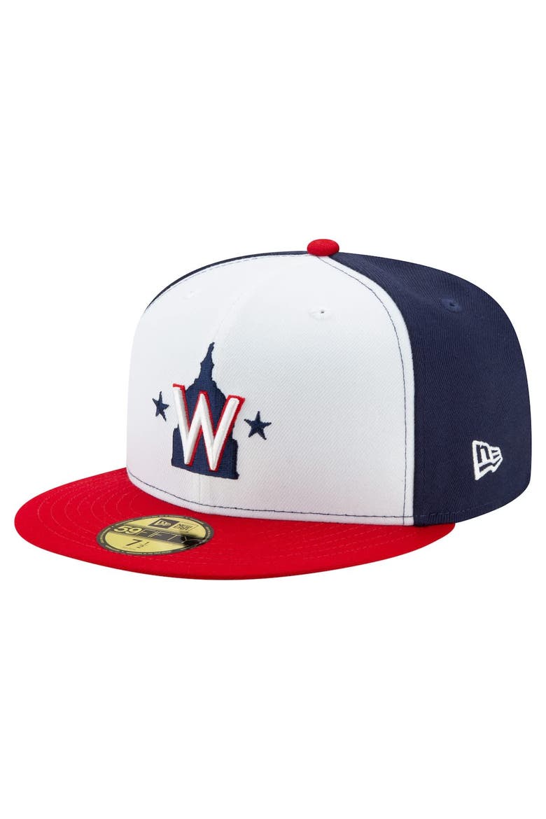 Men's New Era  White/Navy/Red Washington Nationals 20th Anniversary 59FIFTY Fitted Hat, Alternate, color, White