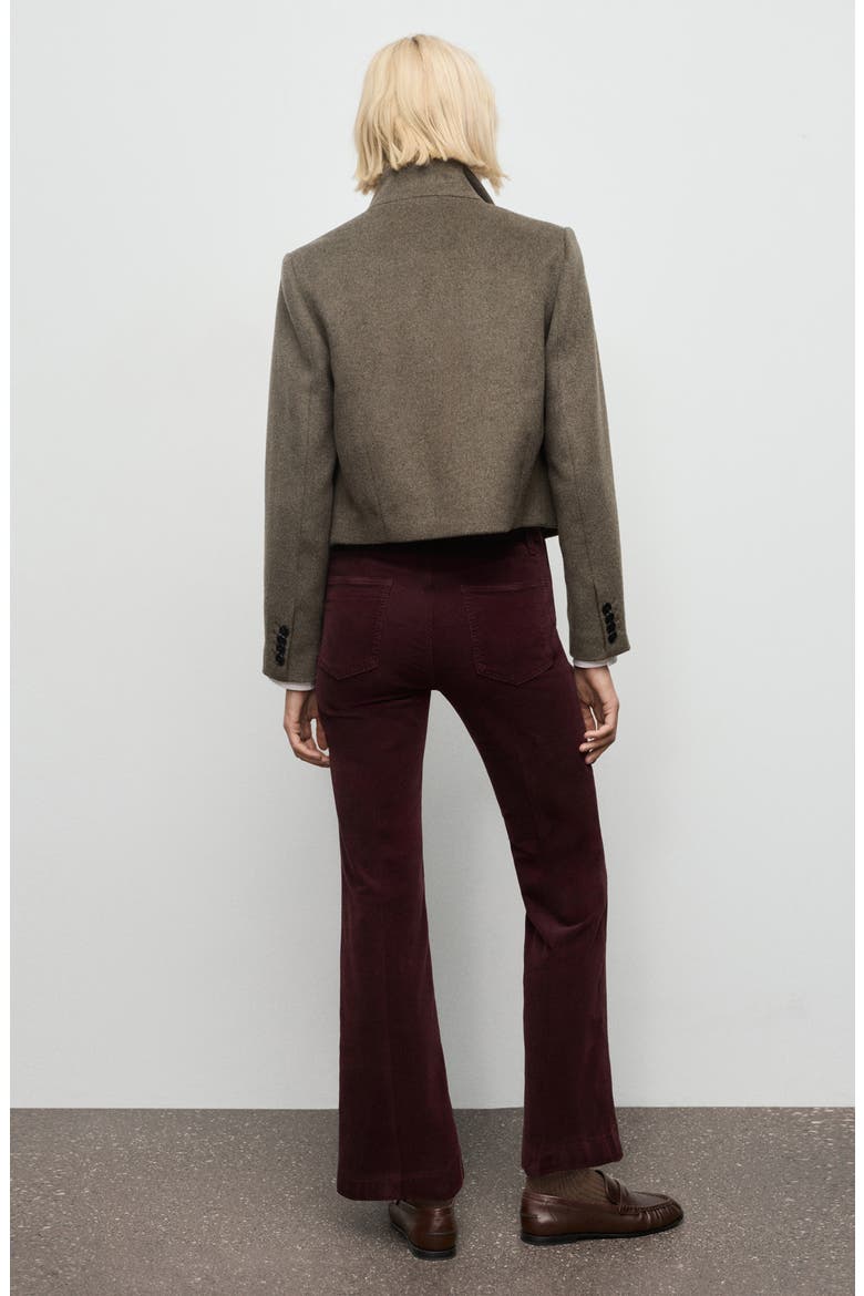 Bootcut Corduroy Pants, Alternate, color, WINE