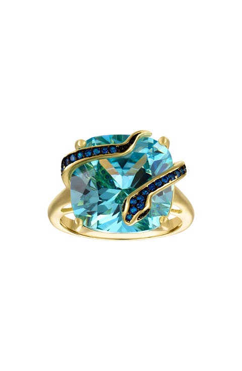 Aqua & Blue Cubic Zirconia Ring