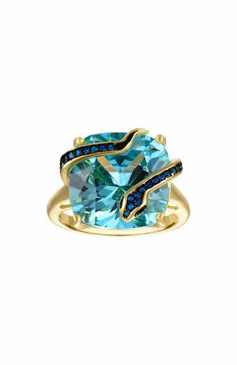 FZN Aqua & Blue Cubic Zirconia Ring