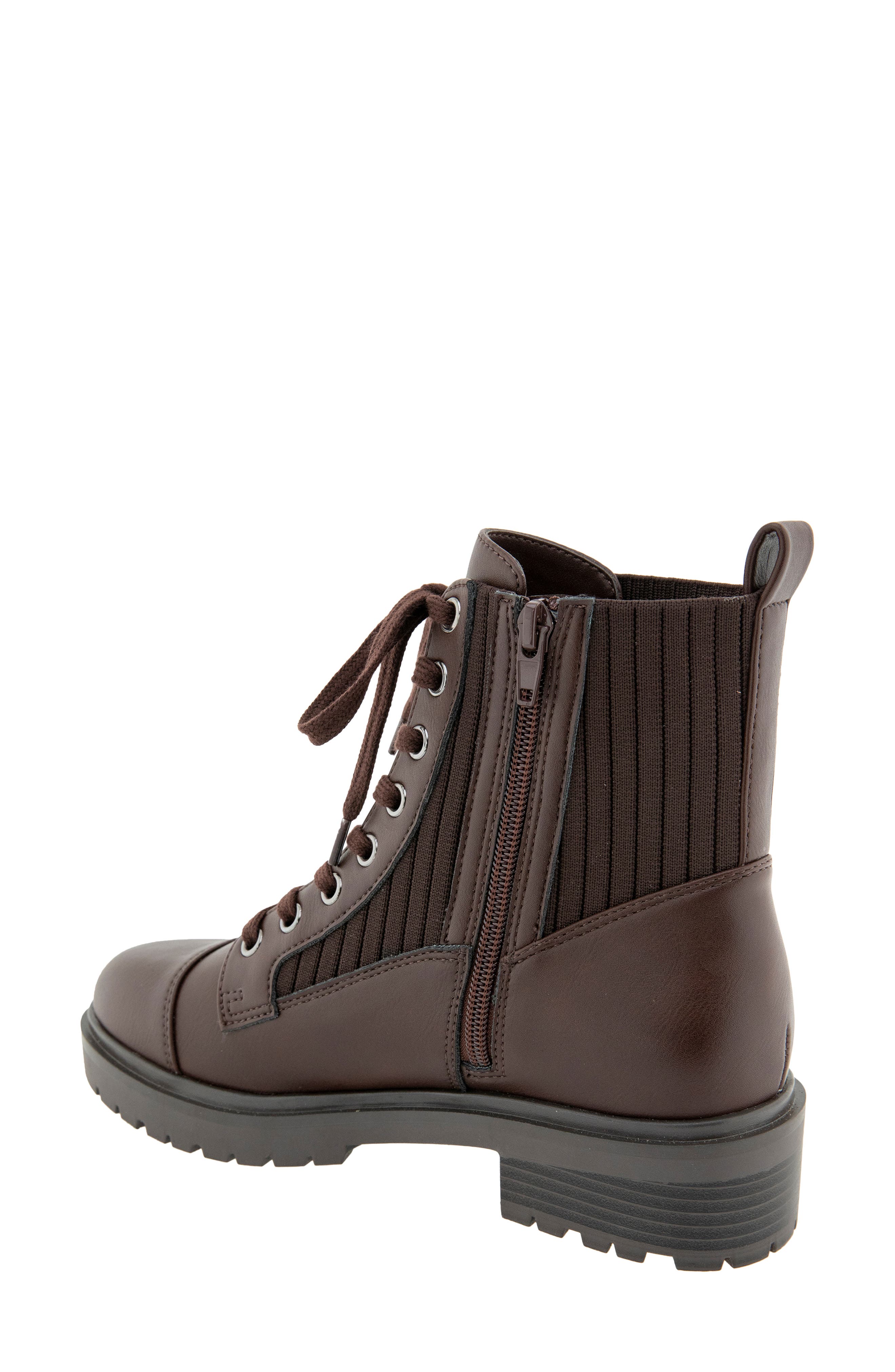 Mari Combat Bootie, Alternate, color, DARK BROWN