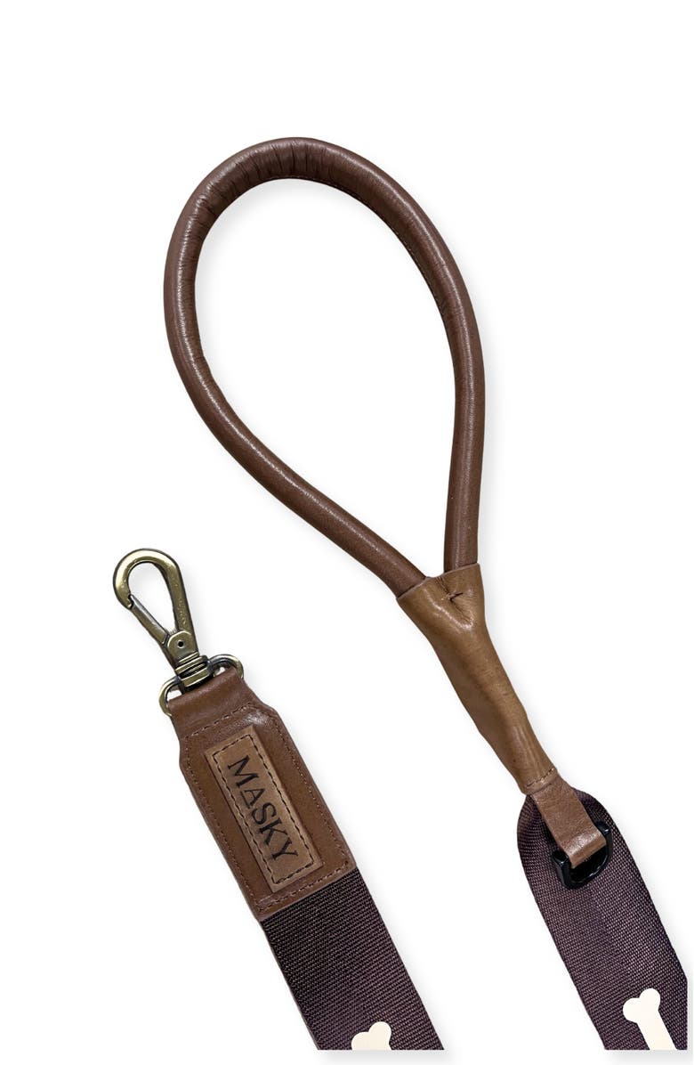 Masky Bone Leash, Alternate, color, Cooper