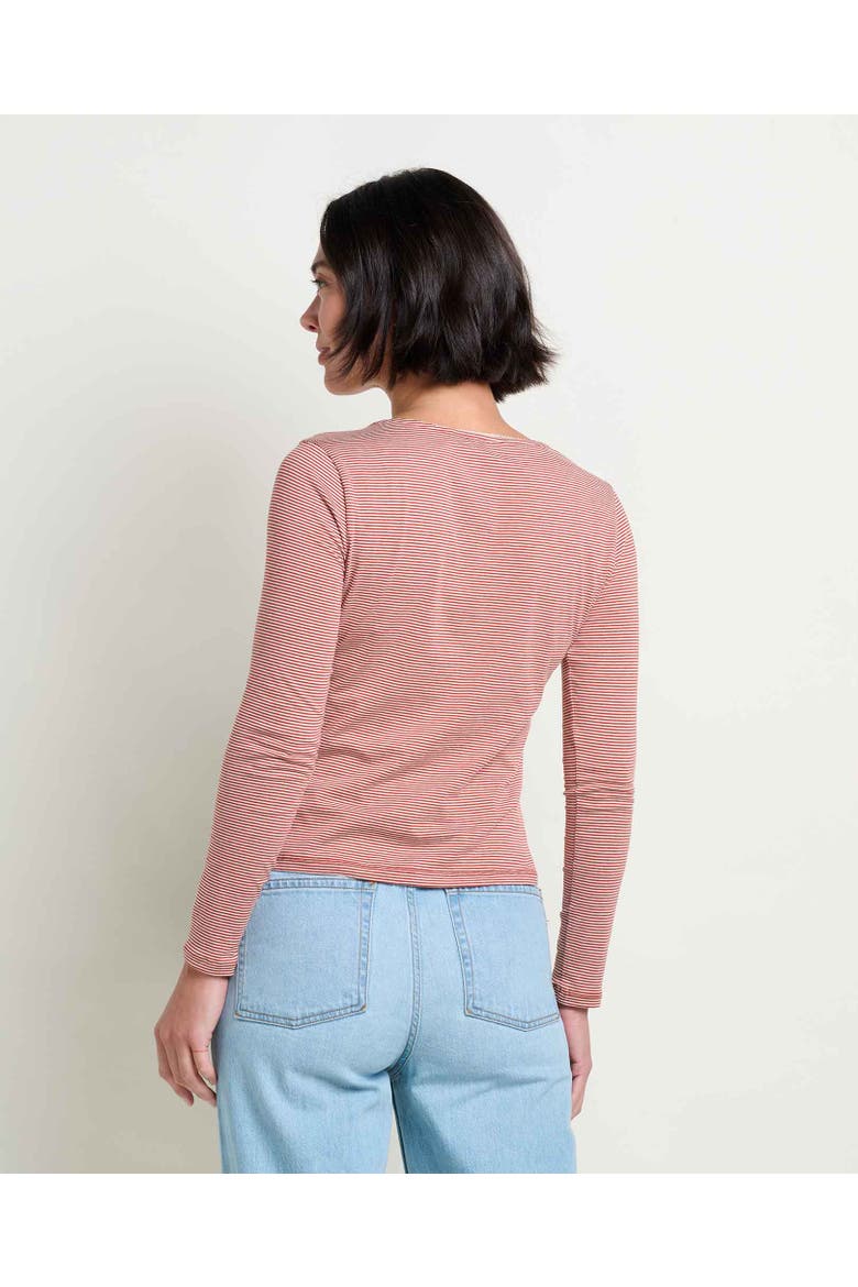 Rosalie Square Neck Long Sleeve Tee, Alternate, color, Campfire Pattern