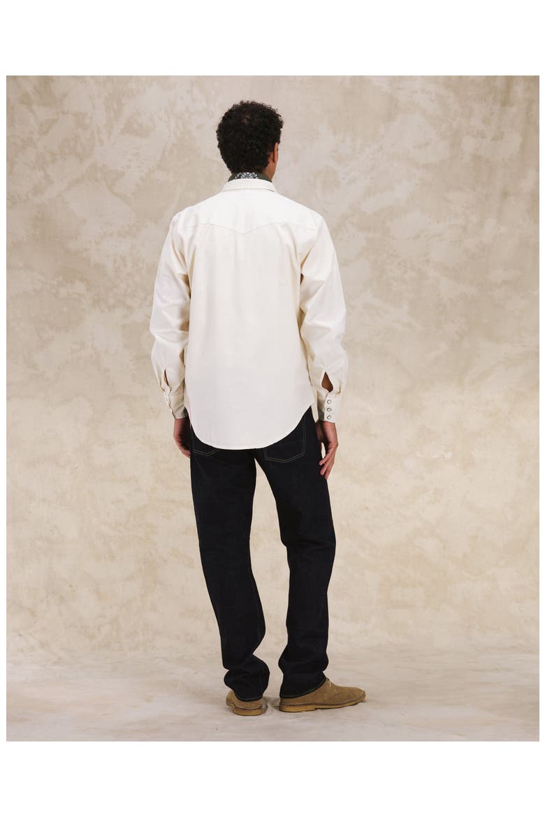 Kayace Texan Cotton Shirt, Alternate, color, OFF WHITE