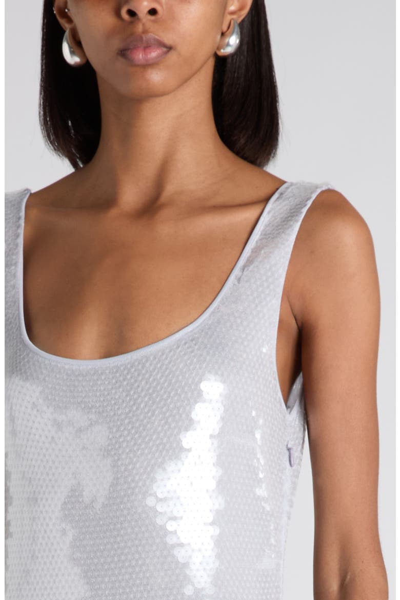 Scoop Neck Sleeveless Sequin Gown, Alternate, color, GREY