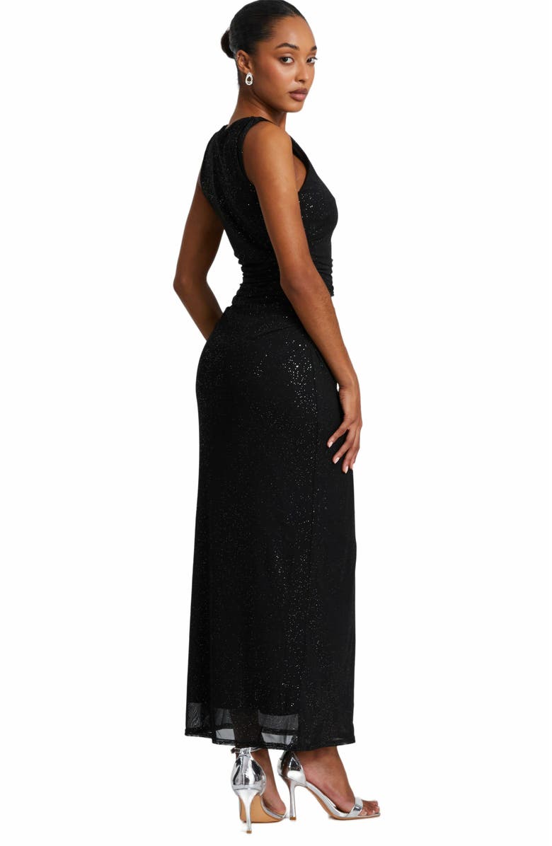 QUIZ Glitter Sleeveless Midi Dress, Alternate, color, 