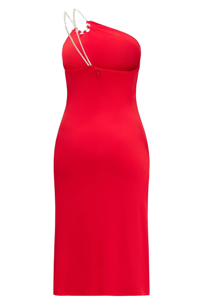 Strappy Jersey Midi Dress, Alternate, color, CARDINAL