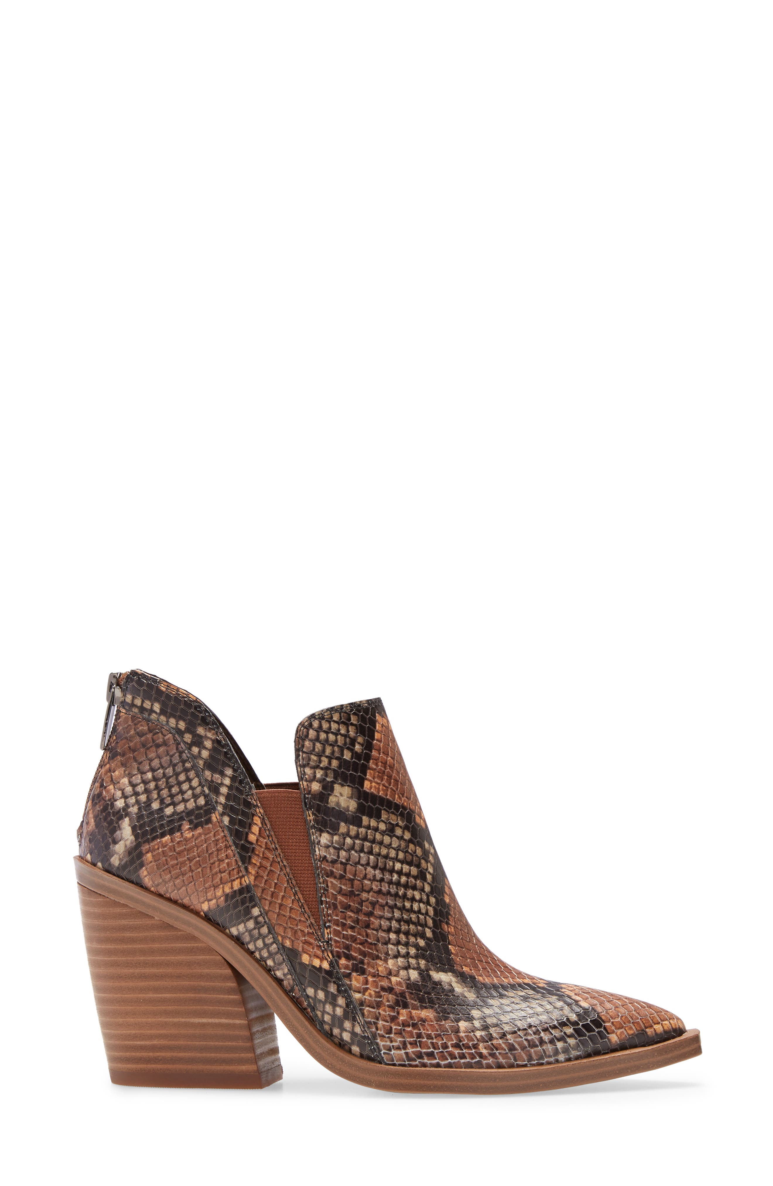 Gradina Block Heel Bootie, Alternate, color, TOSTADA SNAKE PRINT LEATHER
