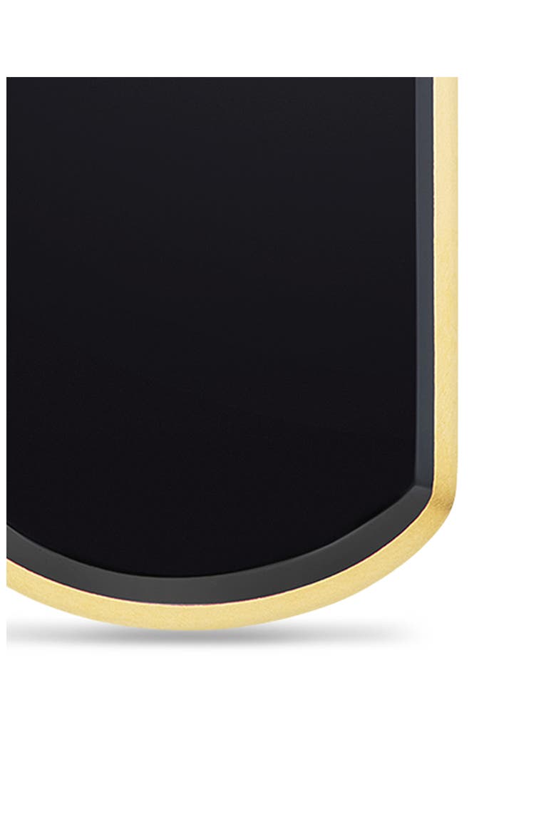 Men's Chevron Tag, 21mm, Alternate, color, 18K YELLOW GOLD/ BLACK ONYX