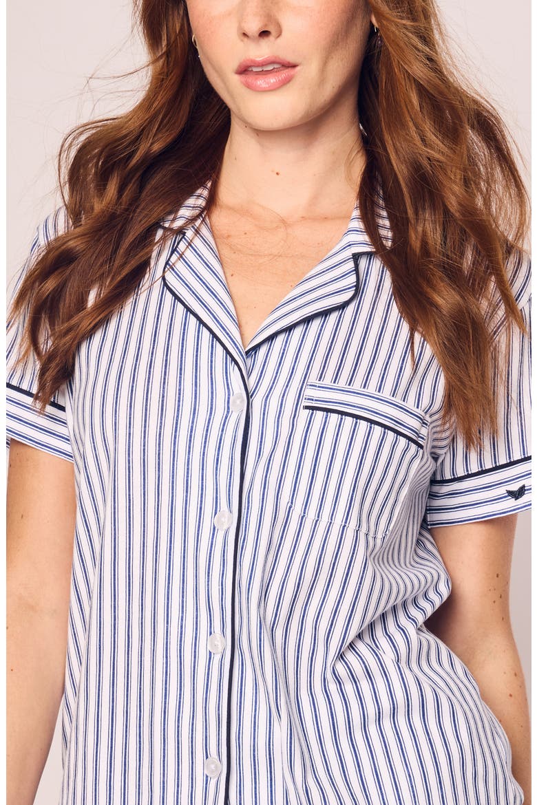 Timeless Toile Classic Pima Cotton Short Sleeve Short Pajamas, Alternate, color, NAVY