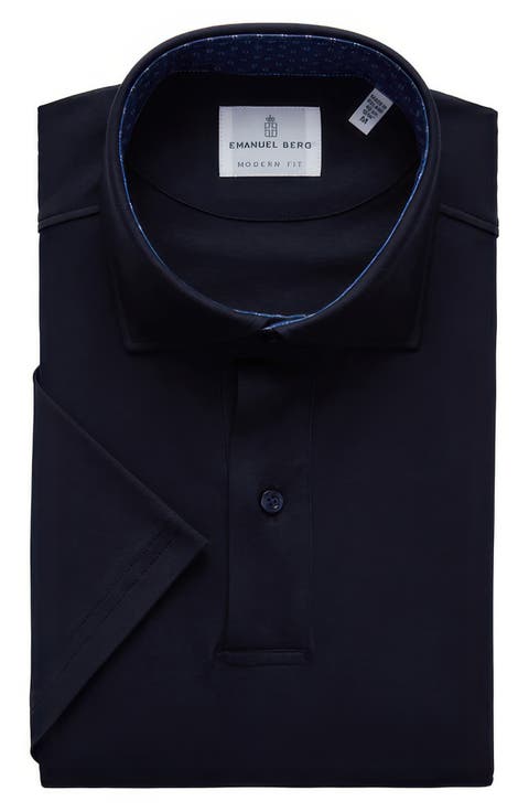 Modern Fit 4 Flex Short Sleeve Stretch Knit Polo Shirt