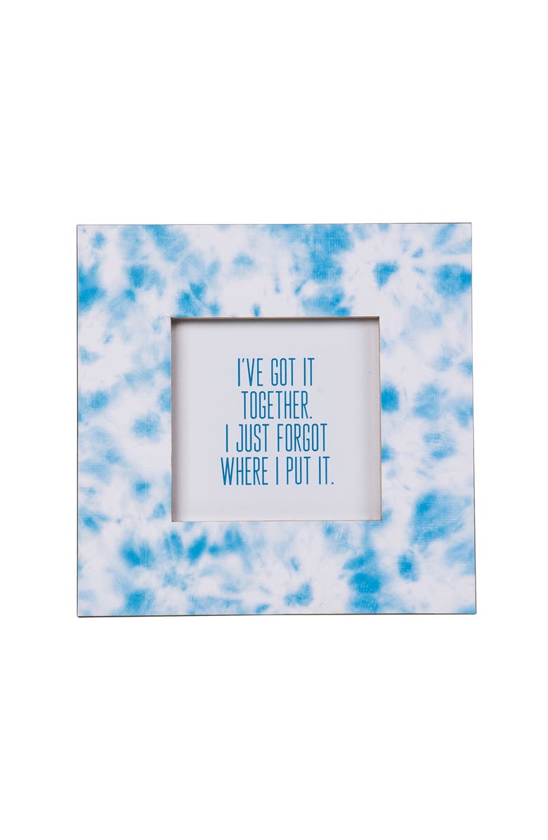 Totalee Gift Blue Tie Dye Square MDF Frame Wood Blue, Main, color, Blue