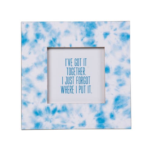 Totalee Gift Blue Tie Dye Square Mdf Frame Wood Blue