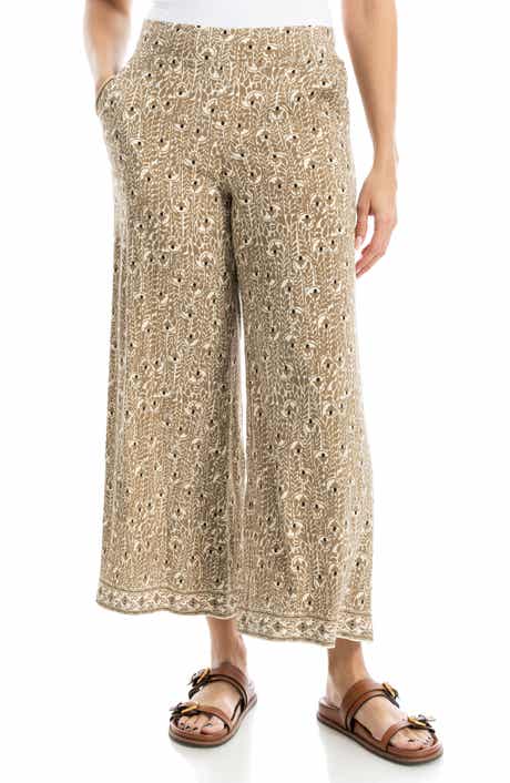 MAX STUDIO Wide Leg Pull-On Crop Pants