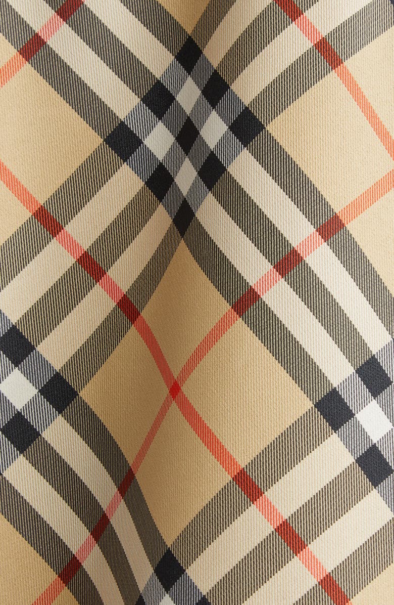 Burberry Check Nylon Poncho, Alternate, color, Sand