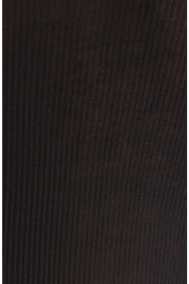 Rib Long Sleeve Sheer T-Shirt, Alternate, color, BLACK