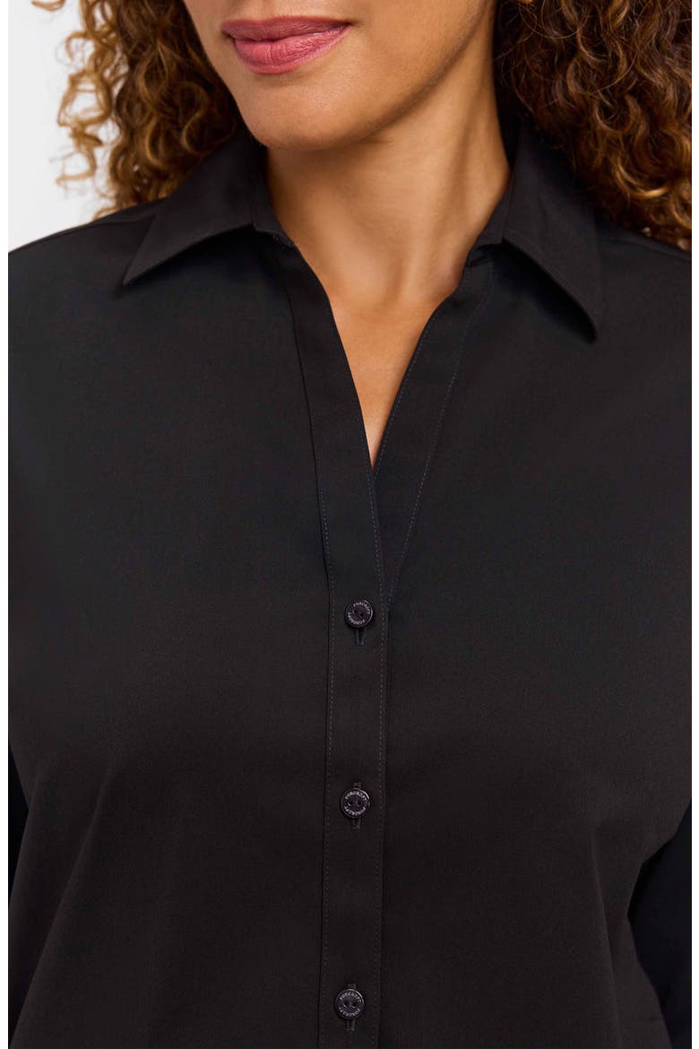 Mary Button-Up Blouse, Alternate, color, BLACK