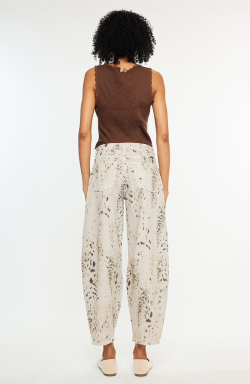 Kancan Xena High Rise Horseshoe Jeans In Neutral