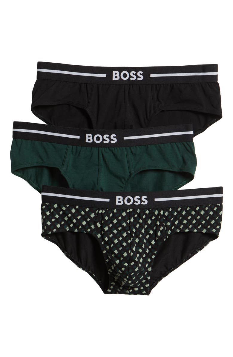 HUGO Assorted 3-Pack Power Stretch Cotton Briefs, Alternate, color, 