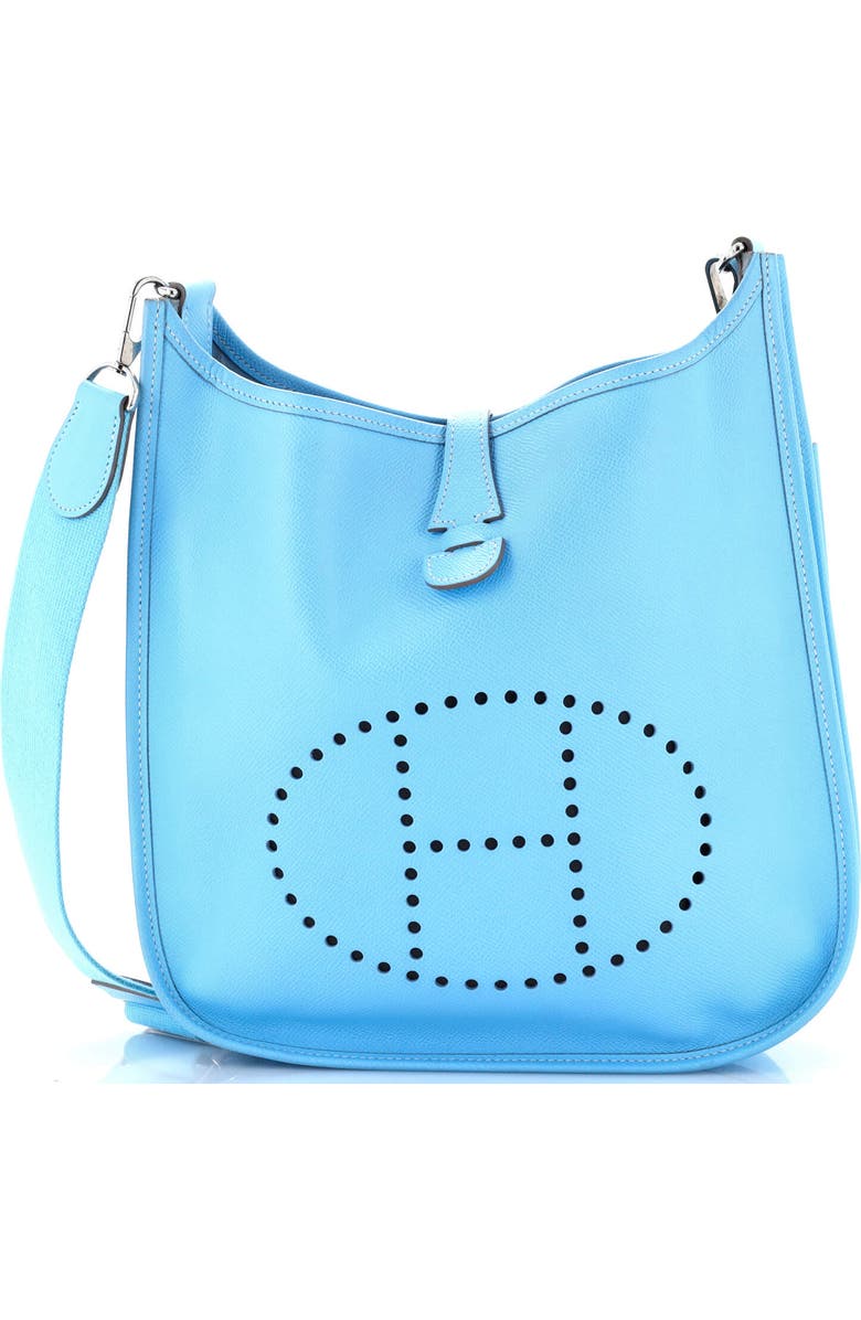 Pre-Owned Hermes Evelyne Bag Gen III Epsom PM, Main, color, Celeste