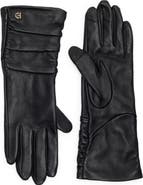 Cole Haan Ruched Leather Gloves