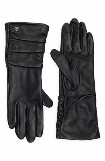 Cole Haan Ruched Leather Gloves