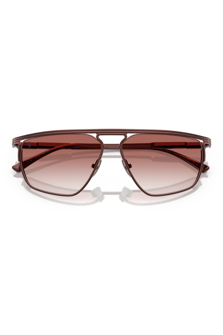 x Ferrari 59mm Gradient Aviator Sunglasses, Alternate, color, BORDEAUX / GRADIENT BORDEAUX
