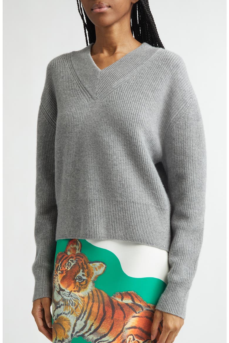 The Maris Cashmere Rib Sweater, Alternate, color, HUSKEY GREY