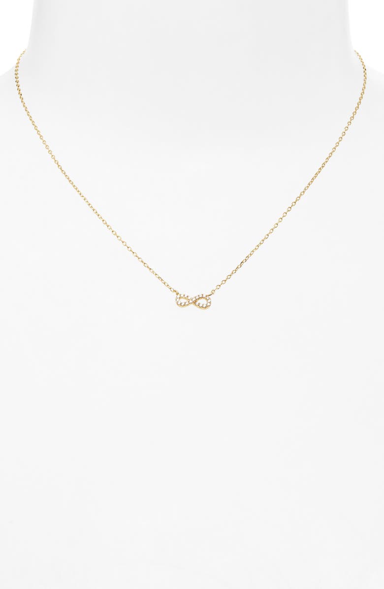 ARGENTO VIVO Cubic Zirconia Infinity Pendant Necklace, Alternate, color, Gold