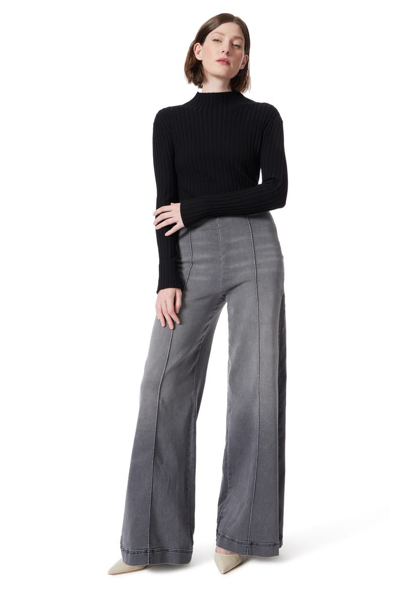 Wide Leg Pull-On Jeans, Alternate, color, VINTAGE BLACK WASH