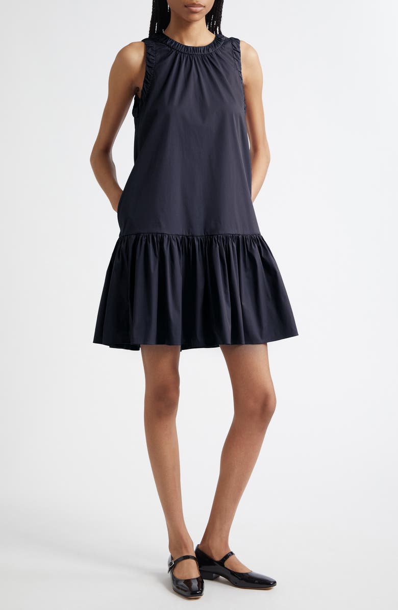 Max Mara Virgin Flounce Hem Sleeveless Dress, Main, color, Ultramarine