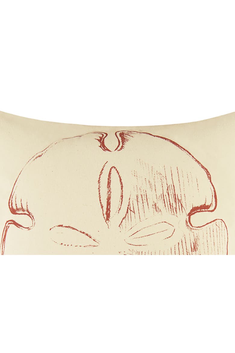 Sand Dollar High Definition Throw Pillow, 18" x 18", Alternate, color, Red