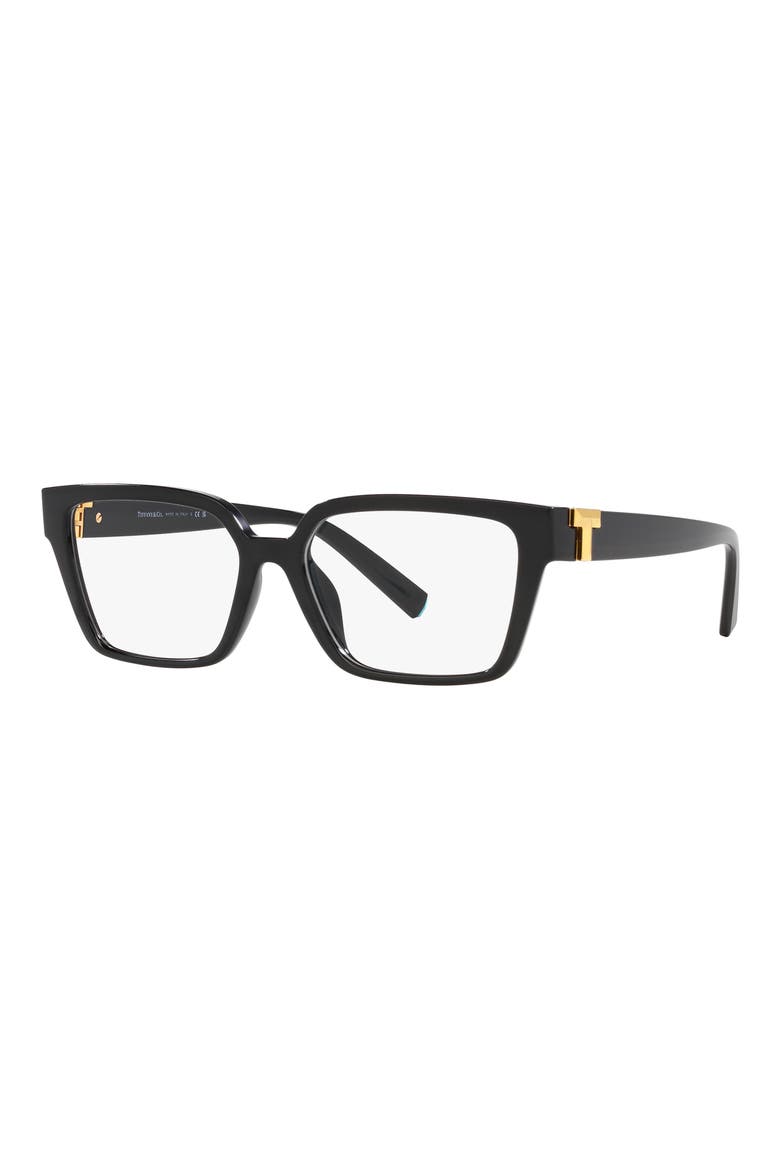 53mm Rectangular Optical Glasses, Alternate, color, BLACK
