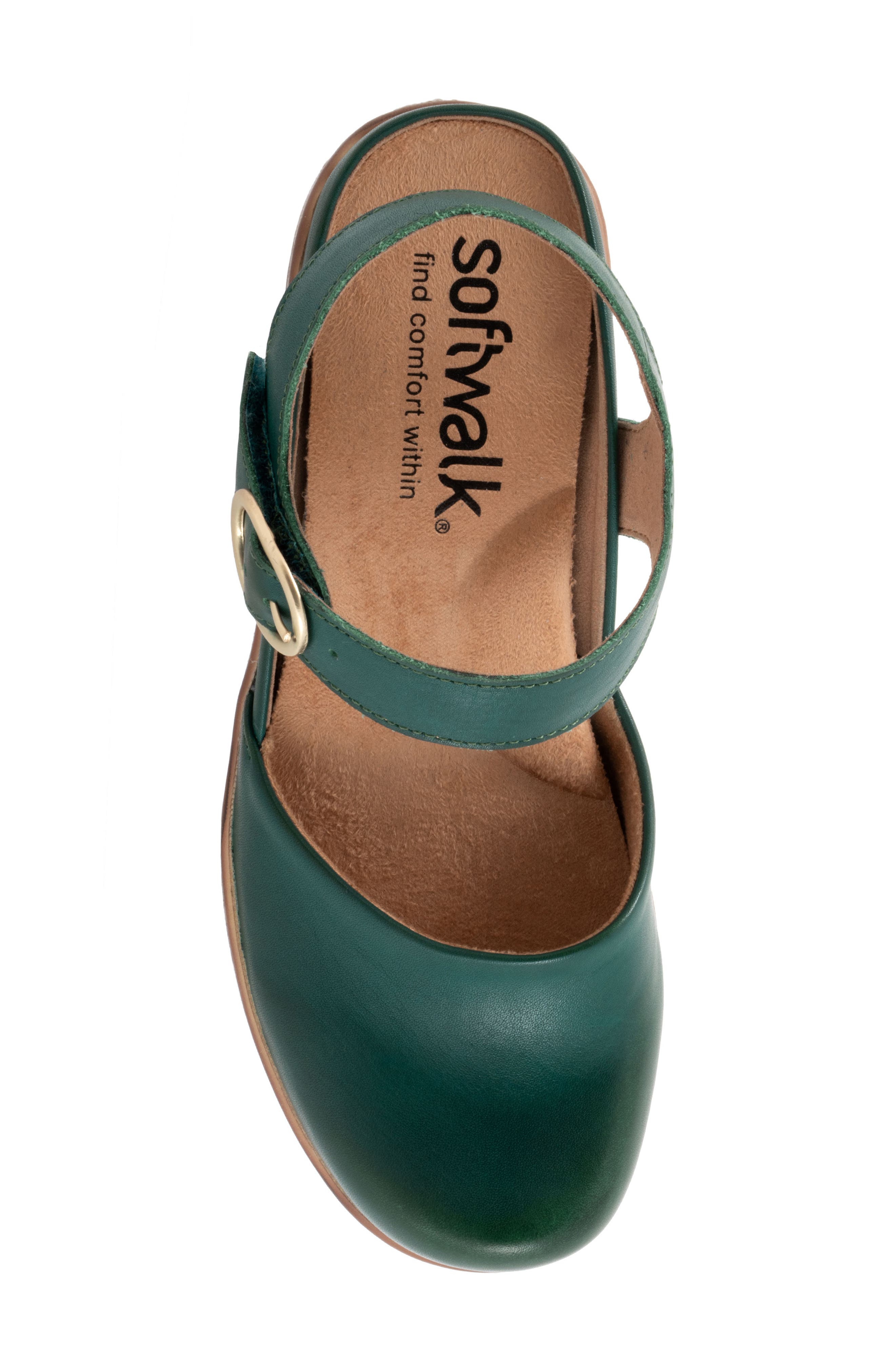 Mabelle Ankle Strap Clog, Alternate, color, DK GREEN