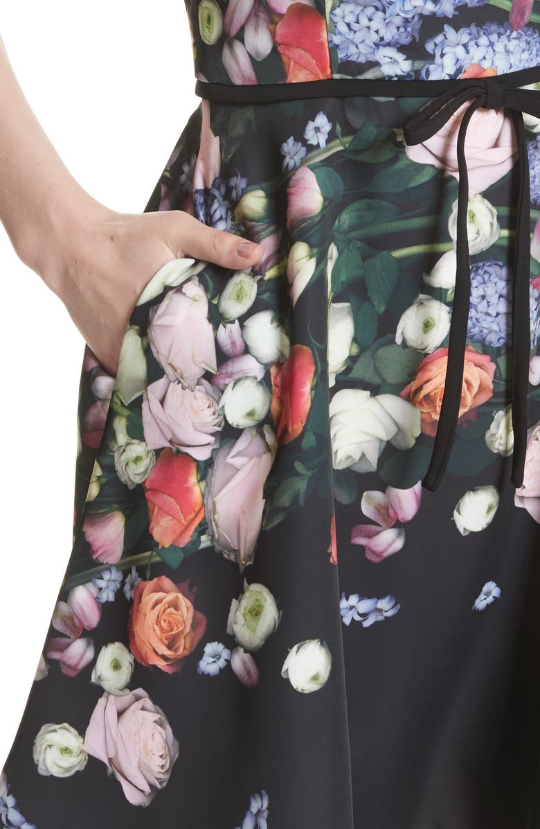 Ted Baker London Izobela Kensington Floral A-Line Dress, Alternate, color, 