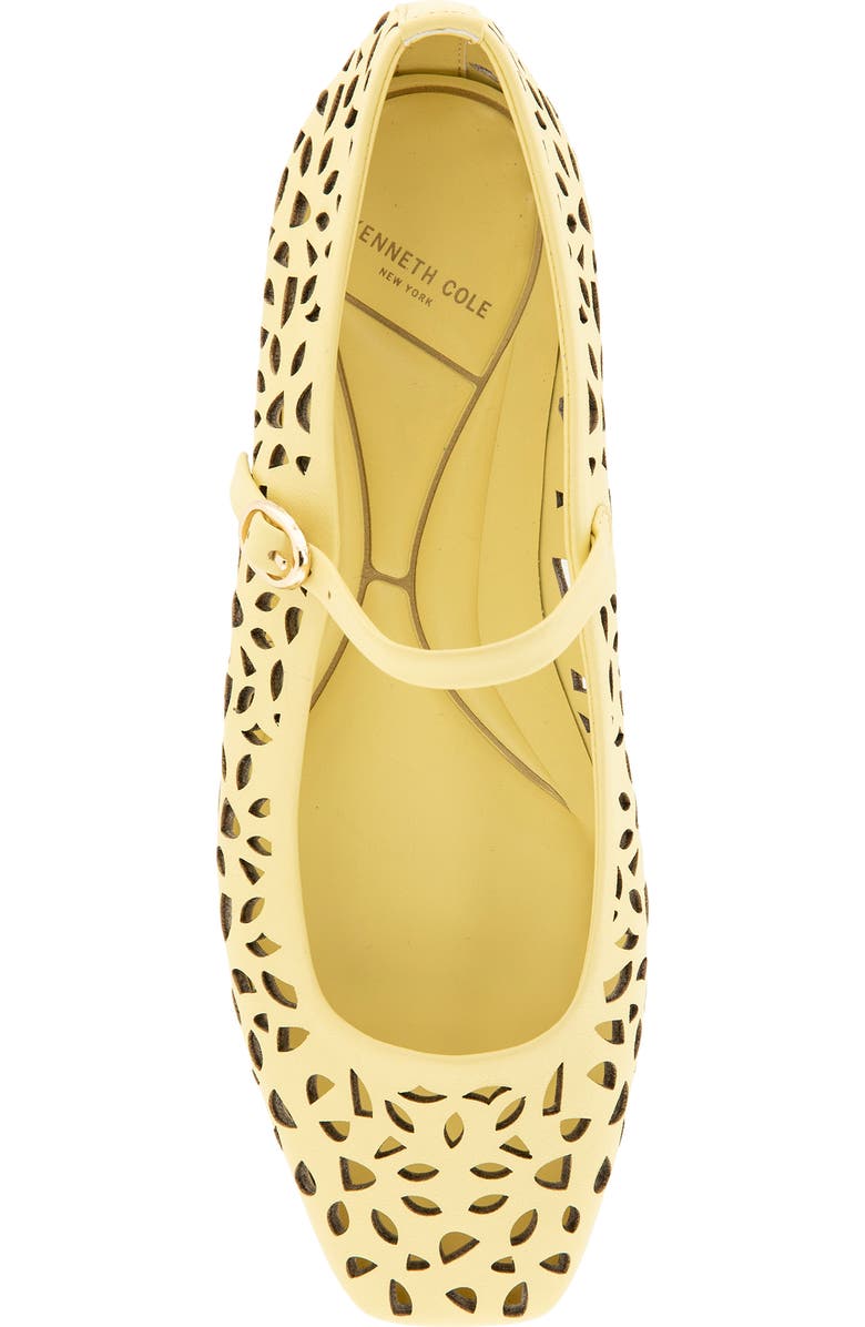 Kenneth Cole Jasper Perforated Mary Jane Flat, Alternate, color, Butter Yellow