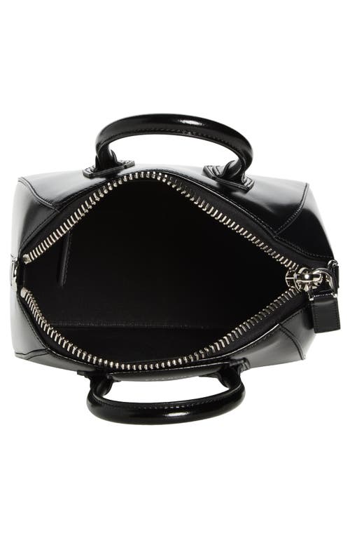 Givenchy Mini Antigona Patent-leather Top-handle Tote Bag In Black