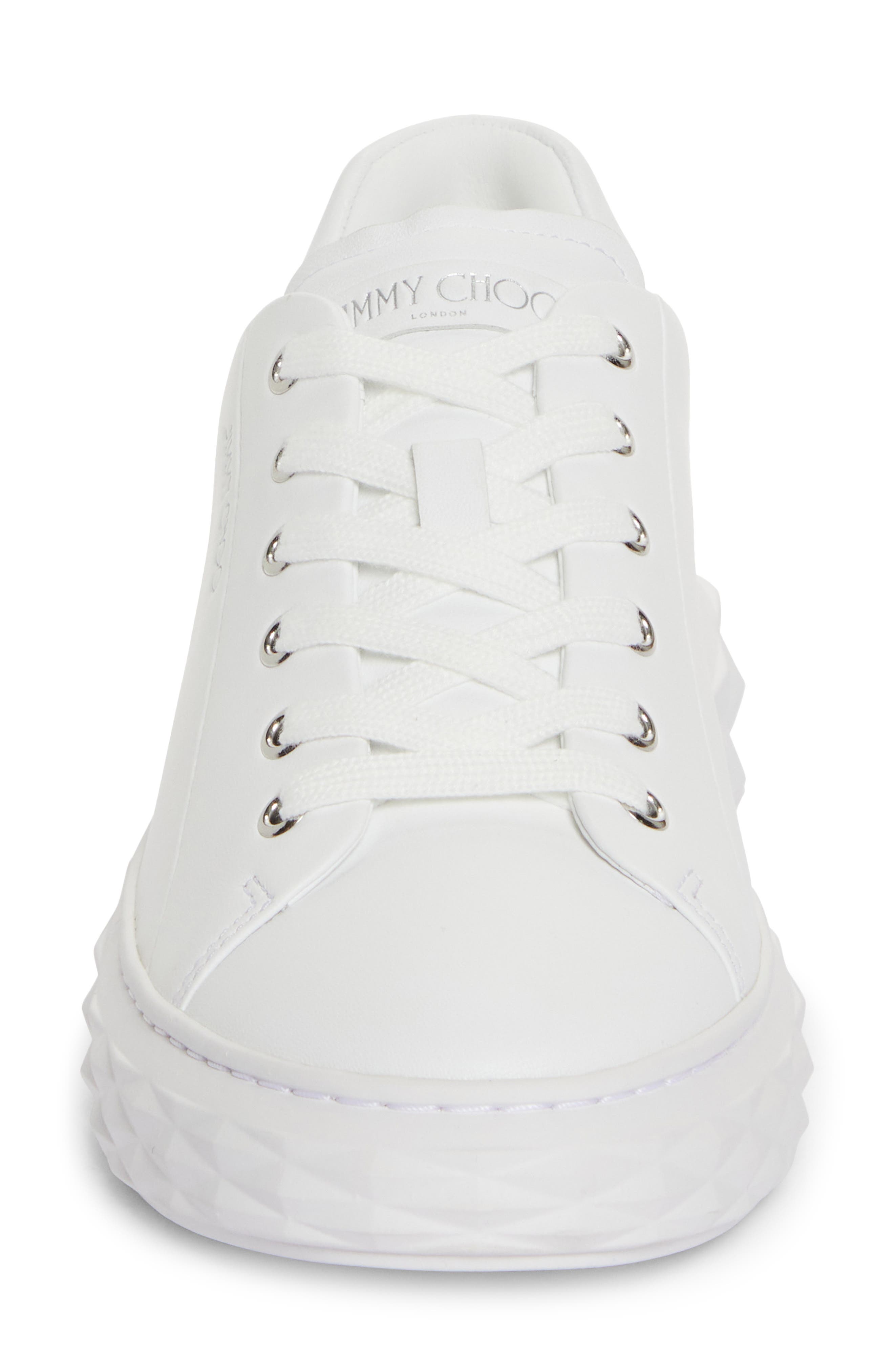 Jimmy Choo Diamond Light Maxi Platform Sneaker, Alternate, color, White/ White