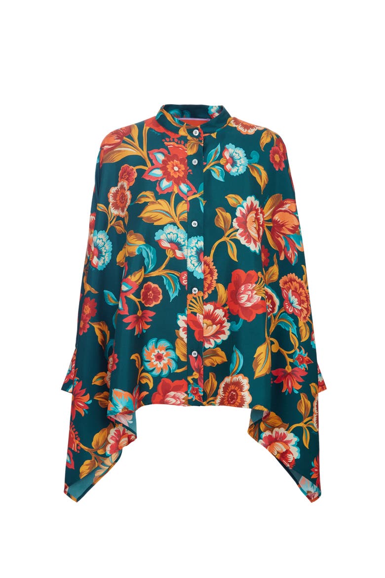 Foulard Shirt Hottie Emerald, Alternate, color, Hottie Emerald