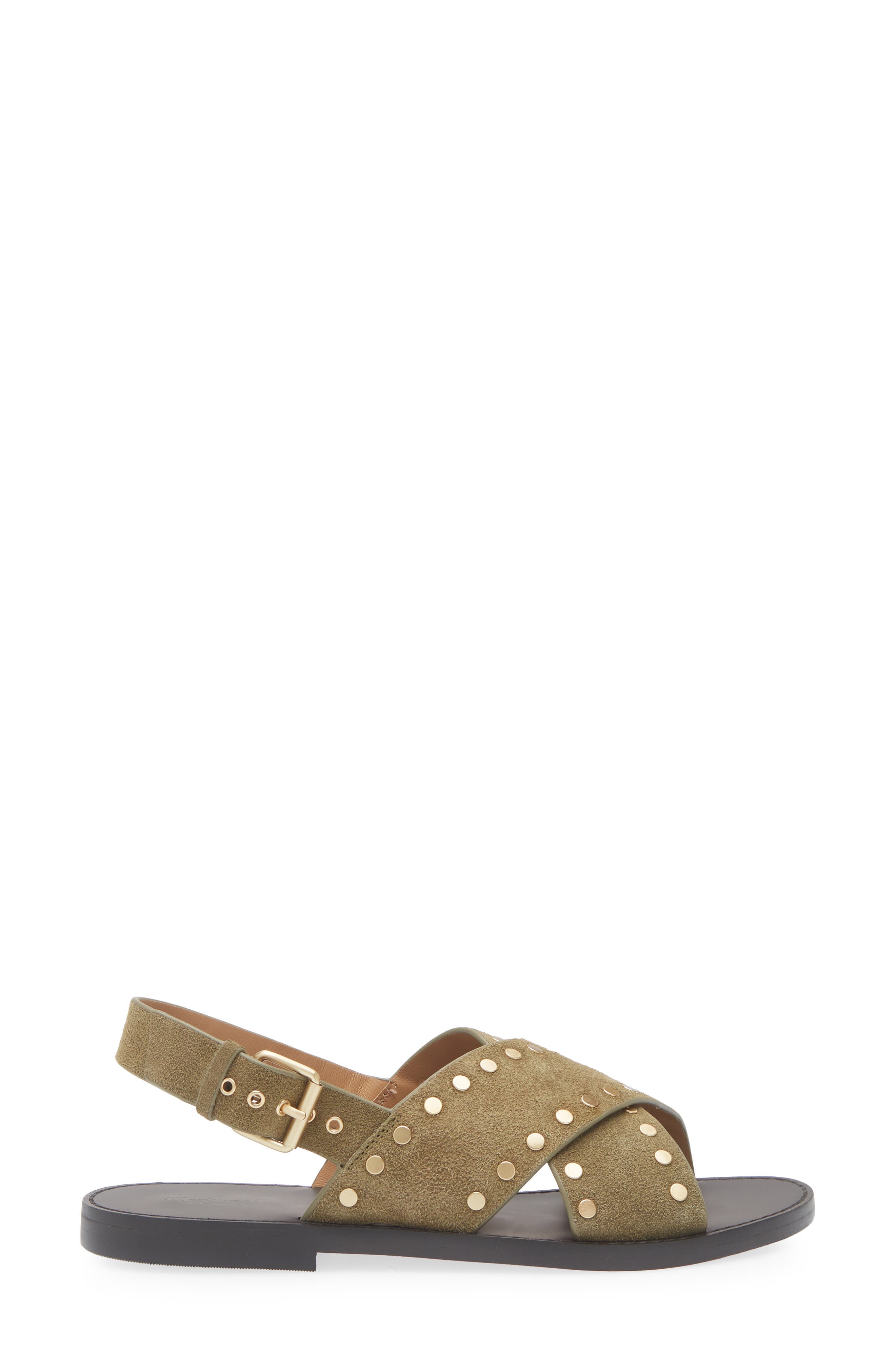 The Tuley Crossover Sandal, Alternate, color, AGED OLIVE