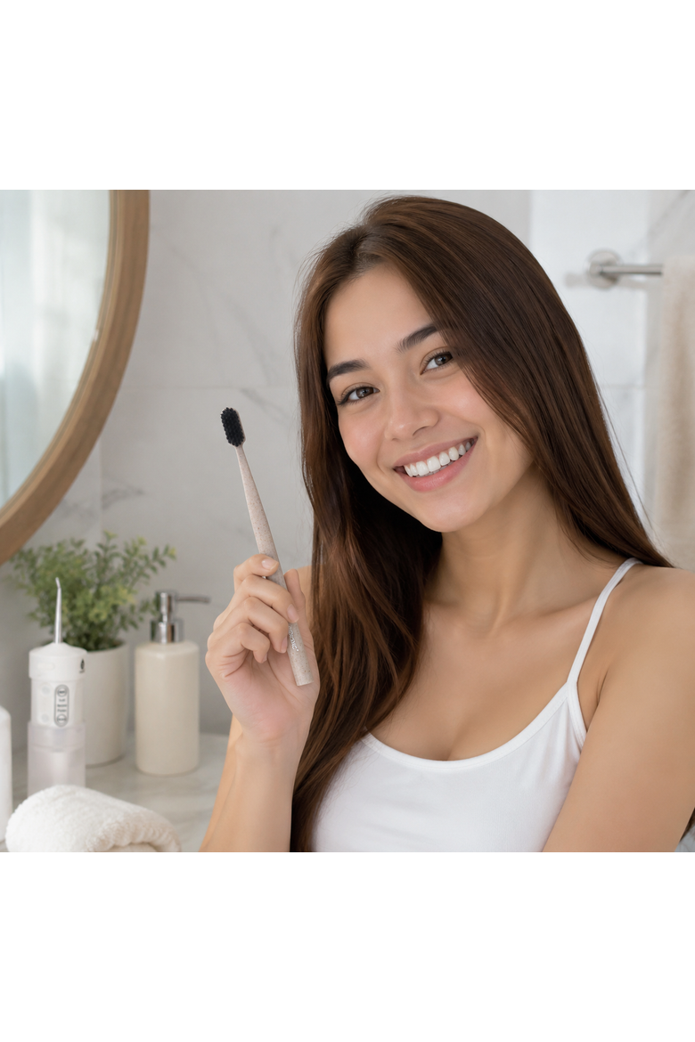 Eco Essentials Bundle 3 Packs of 100% Cedarwood Toothbrushes, Alternate, color, Multicolor