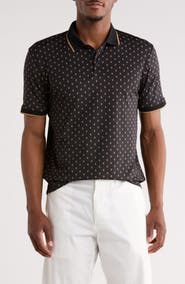 Cactus Man Geo Print Performance Polo