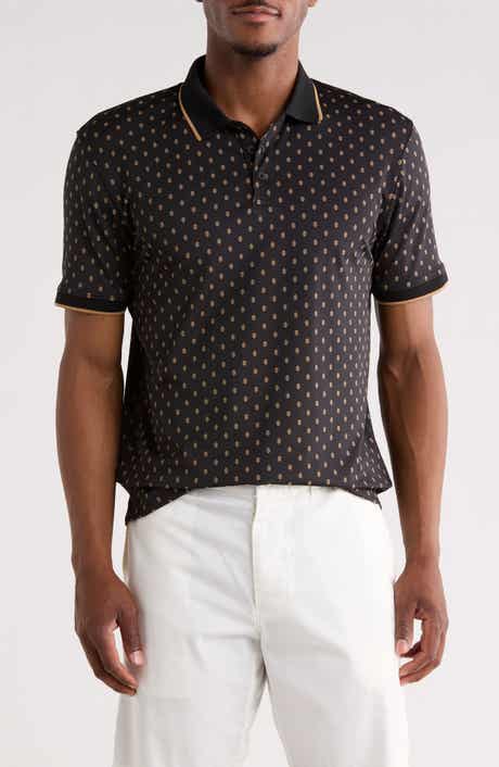 Cactus Man Geo Print Performance Polo