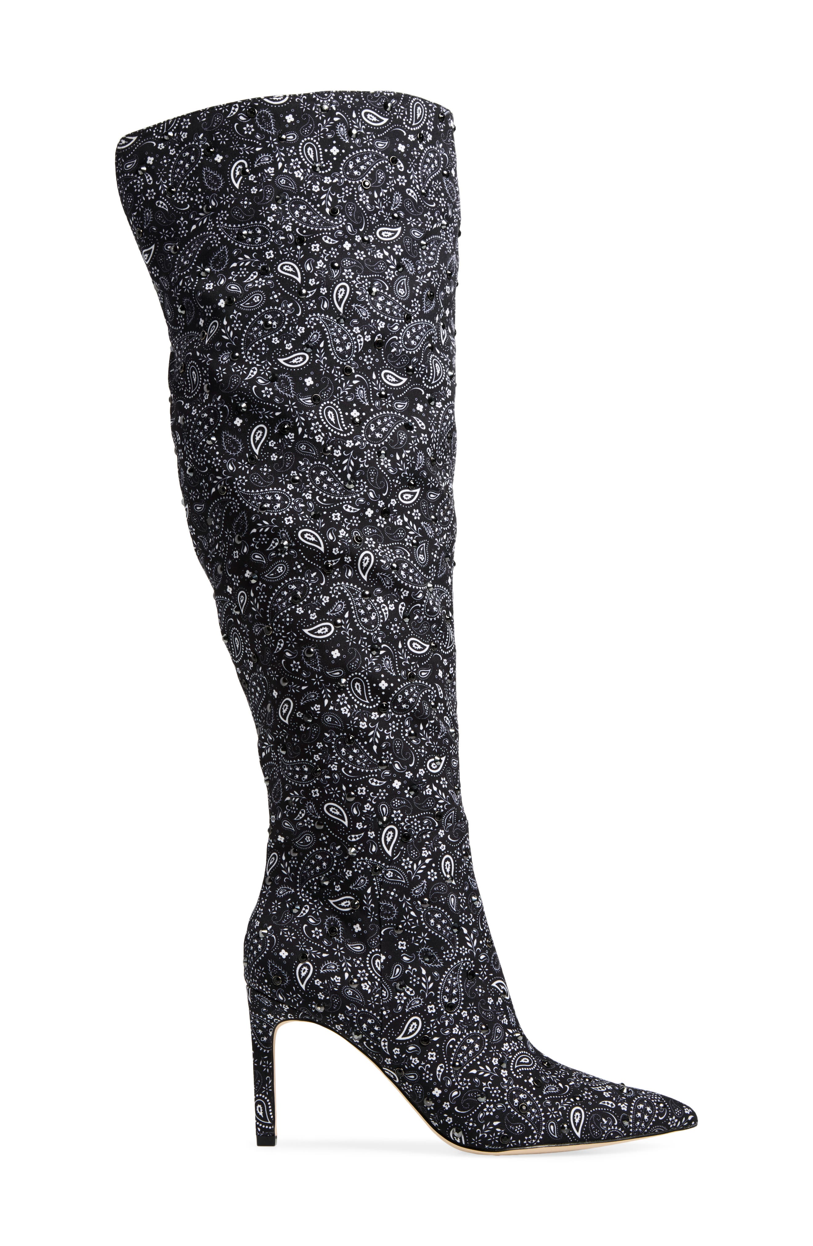 Earon Wide Calf Over the Knee Boot, Alternate, color, MIDNIGHT/ WHITE