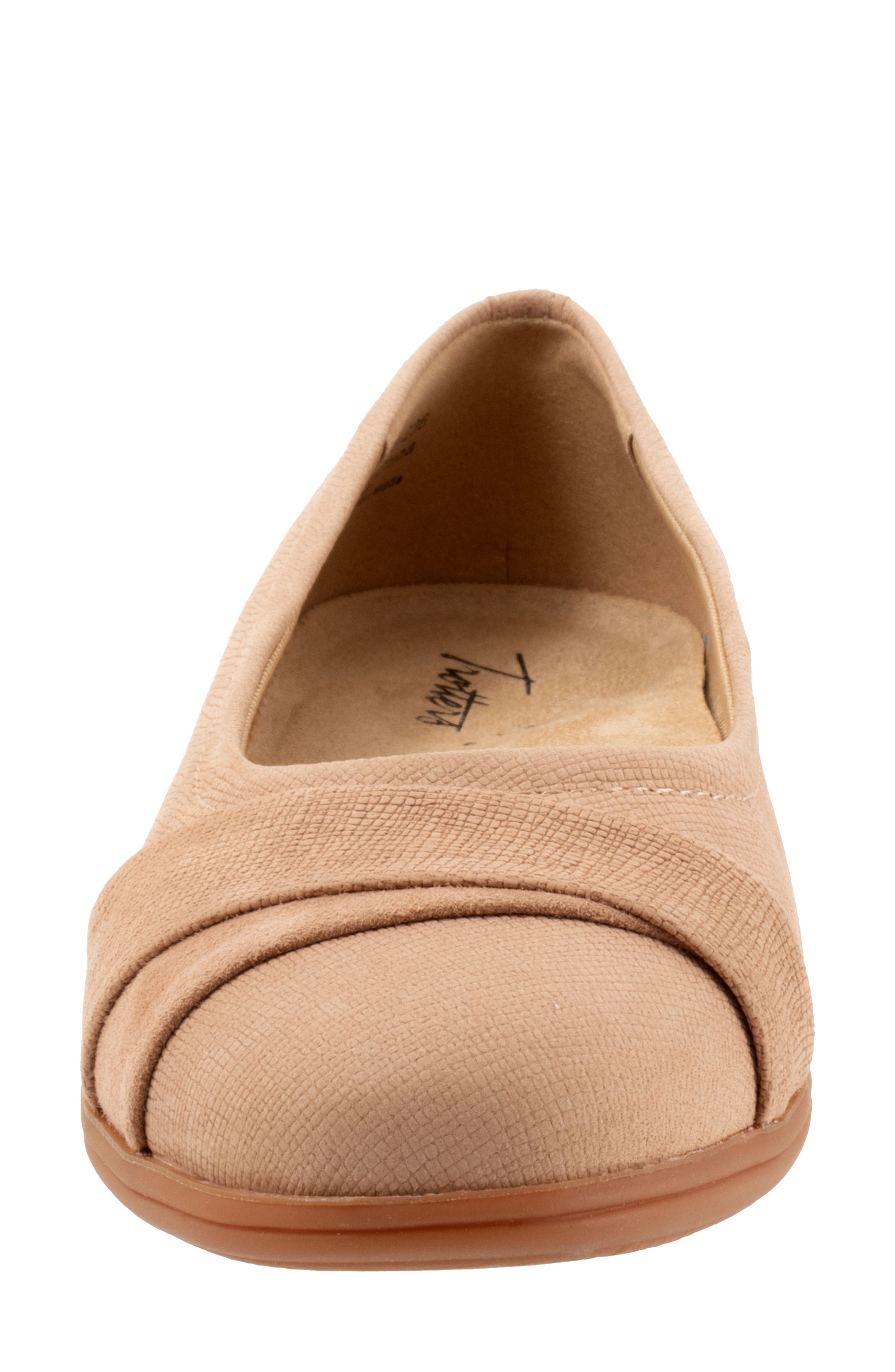 Danni Leather & Suede Flat, Alternate, color, SAND NUBUCK