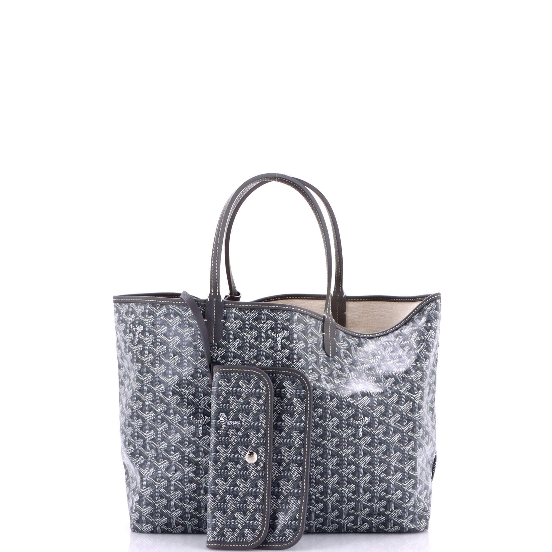 Pre-Owned Goyard Saint Louis Tote Coated Canvas PM, Alternate, color, Gray