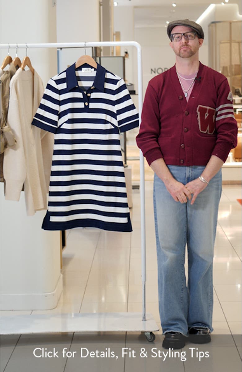 Stripe Knit Shift Dress, sales video thumbnail