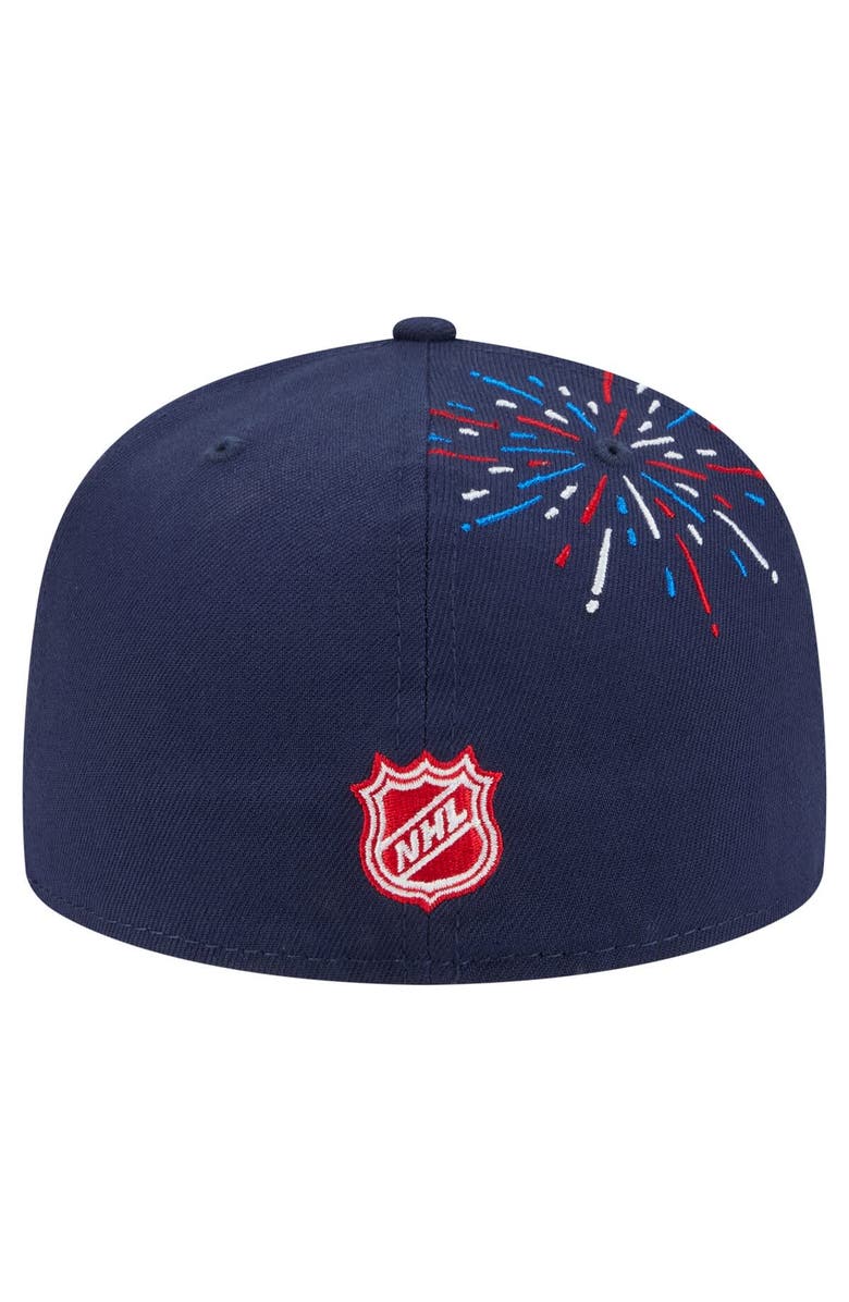 New Era Men's New Era Navy New Jersey Devils Americana Fireworks 59FIFTY Fitted Hat, Alternate, color, Navy