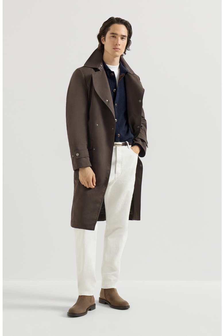 Cashmere cardigan with shirt-style collar and buttons, Alternate, color, Navy Blue
