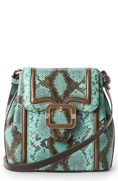 Margo Croc Embossed Leather Crossbody Bag